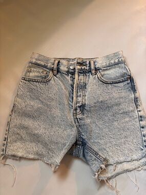 Pac Sun 90’s girlfriend Light Blue High-Rise Denim shorts